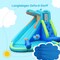 Hippo Inflatable Water Slide Bouncer With Climbing Wall Splash Pool Blue